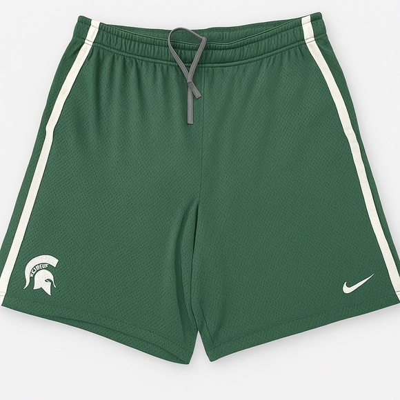 EUC Nike Michigan State Spartans Mesh Athletic Shorts – Green – Size XXL - W51 - Picture 3 of 7